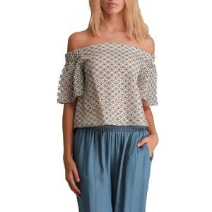 Walter Baker Lace Off Shoulder Top